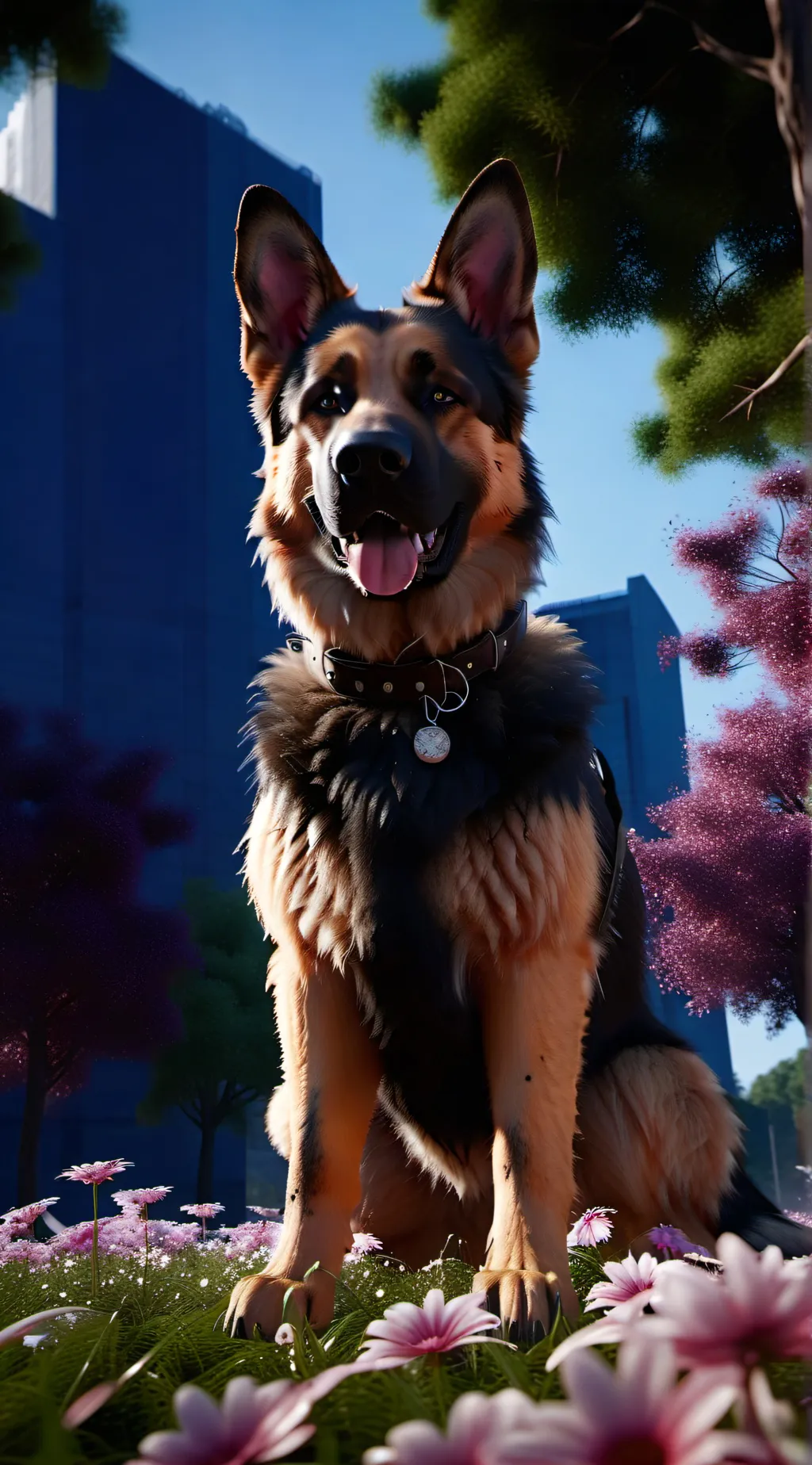 ai character: dog background