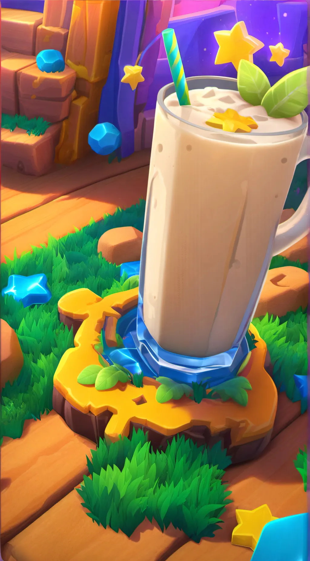 ai character: milk background