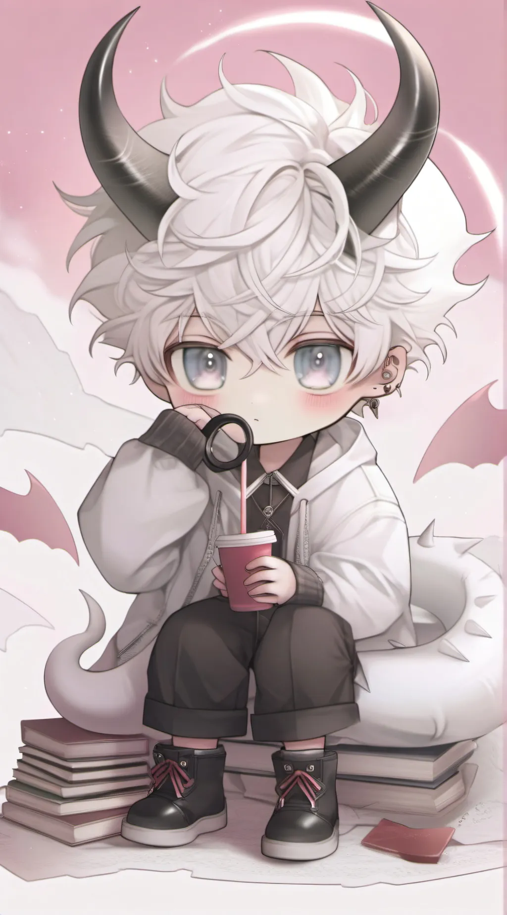 ai character: Halloween zipward🖤 background