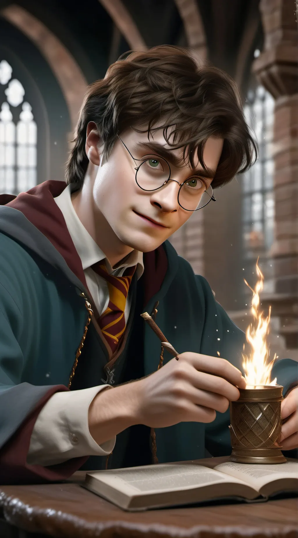 ai character: Hogwarts 5 background