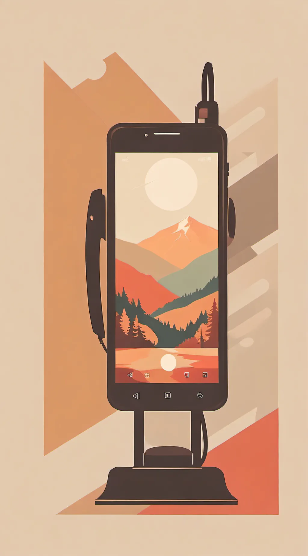 ai character: Phone machine background