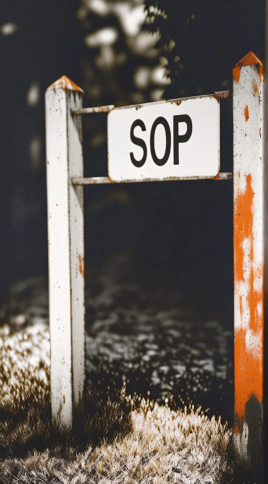 ai character: sop sign background