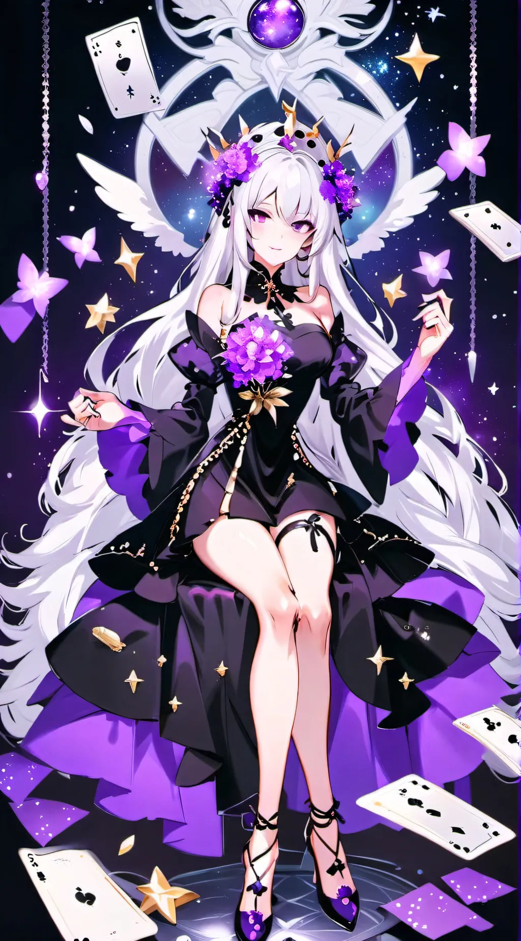 ai character: space queen background