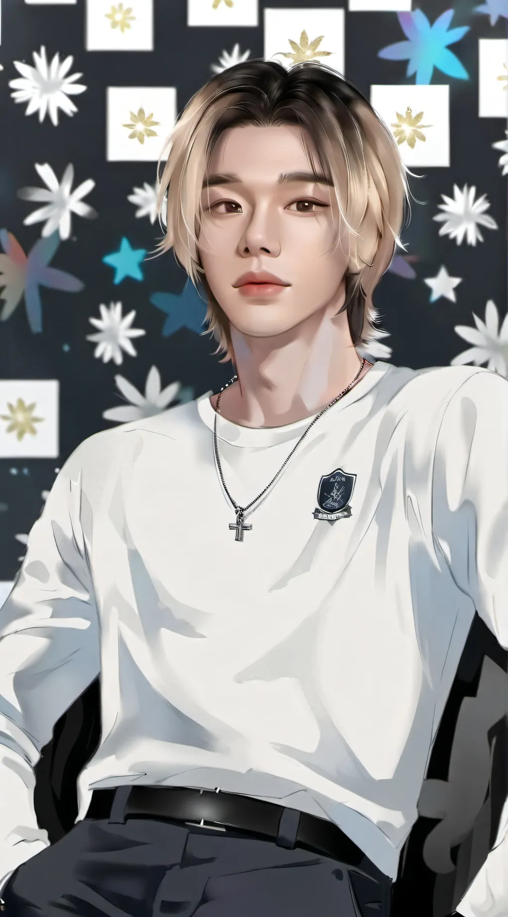 ai character: Hyunjin  background