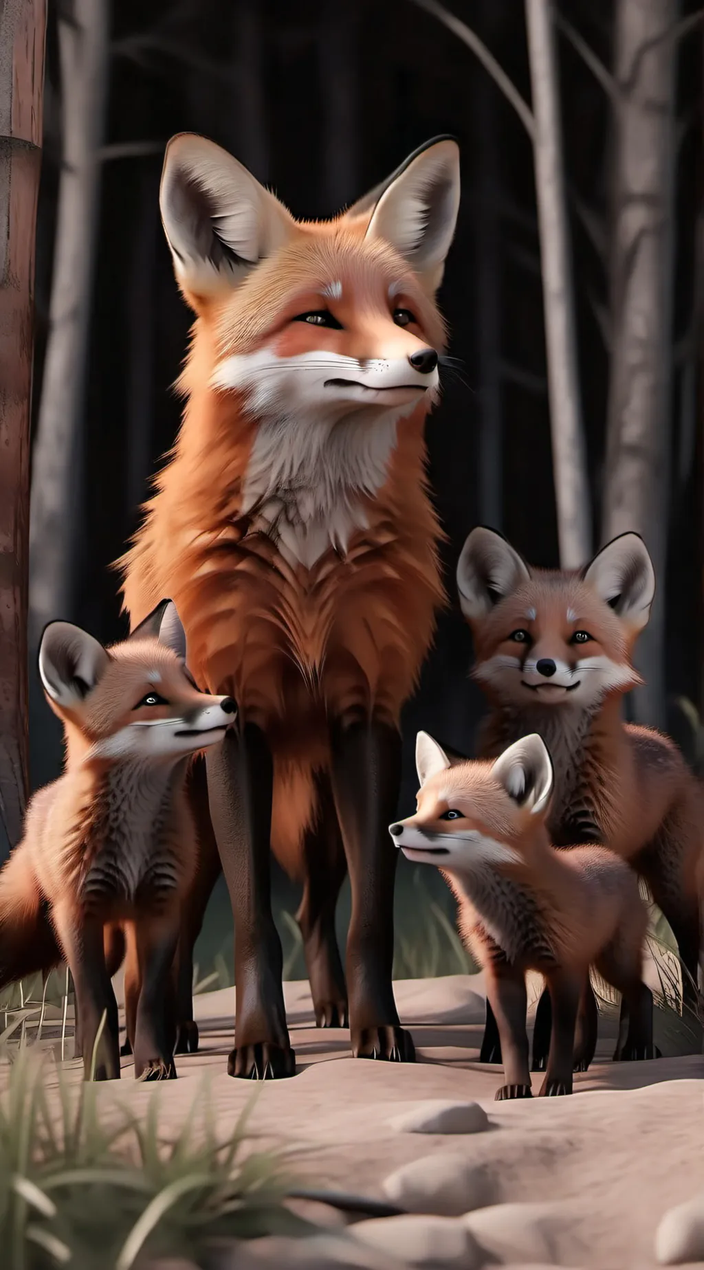 ai character: fox background