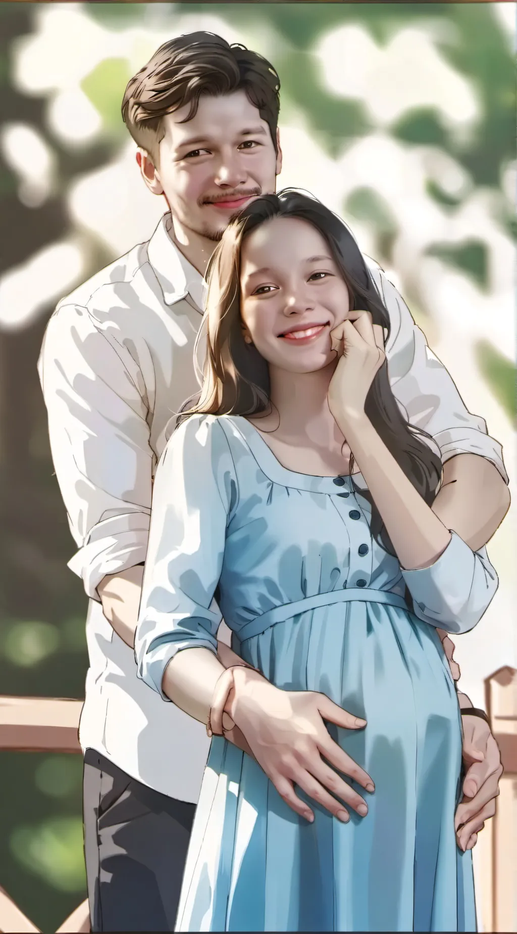 ai character: lilly and James  background