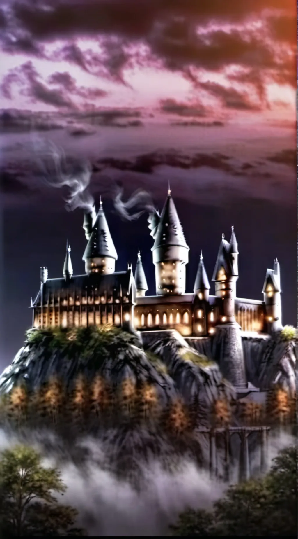 ai character: Hogwarts  background