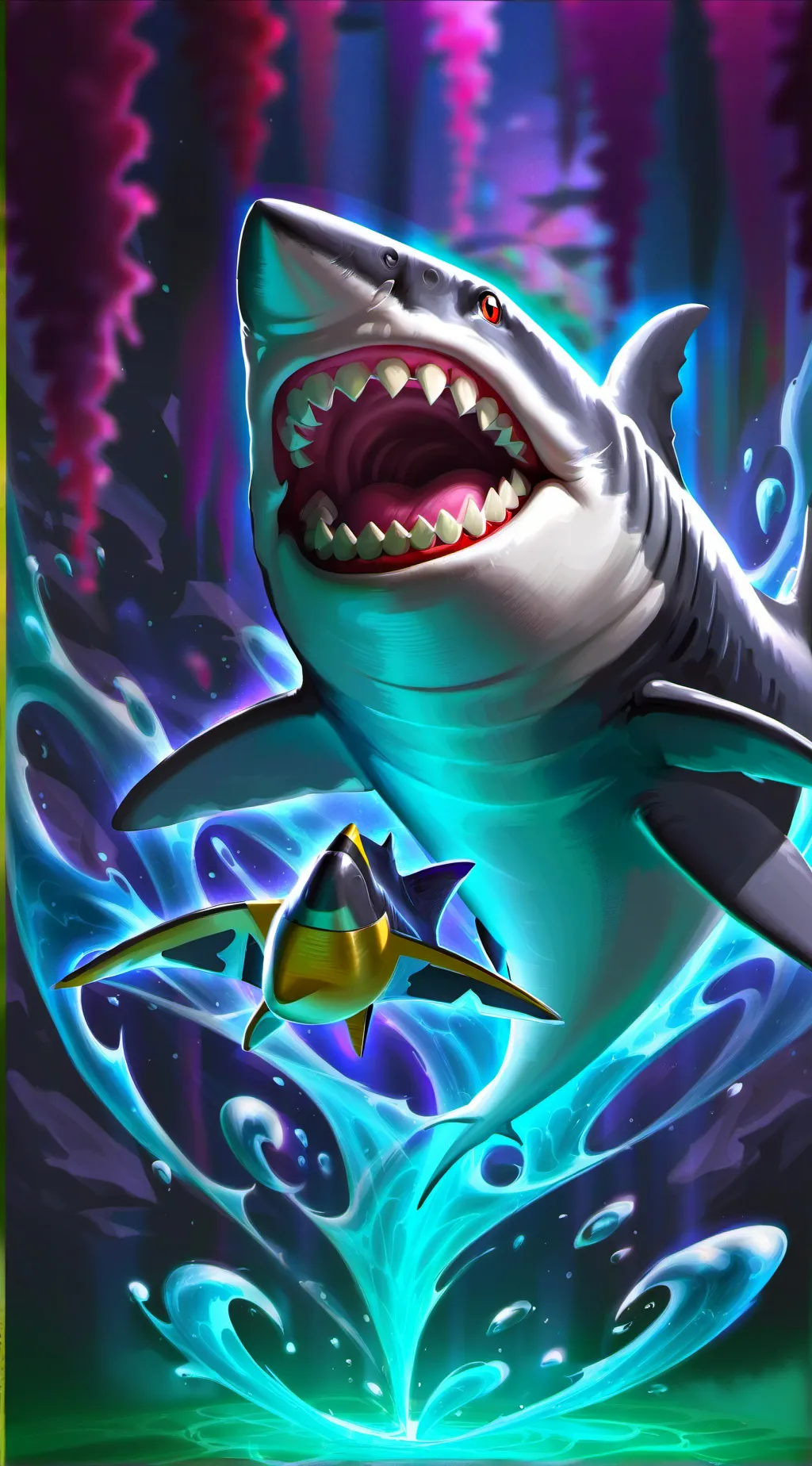 ai character: reggae shark background