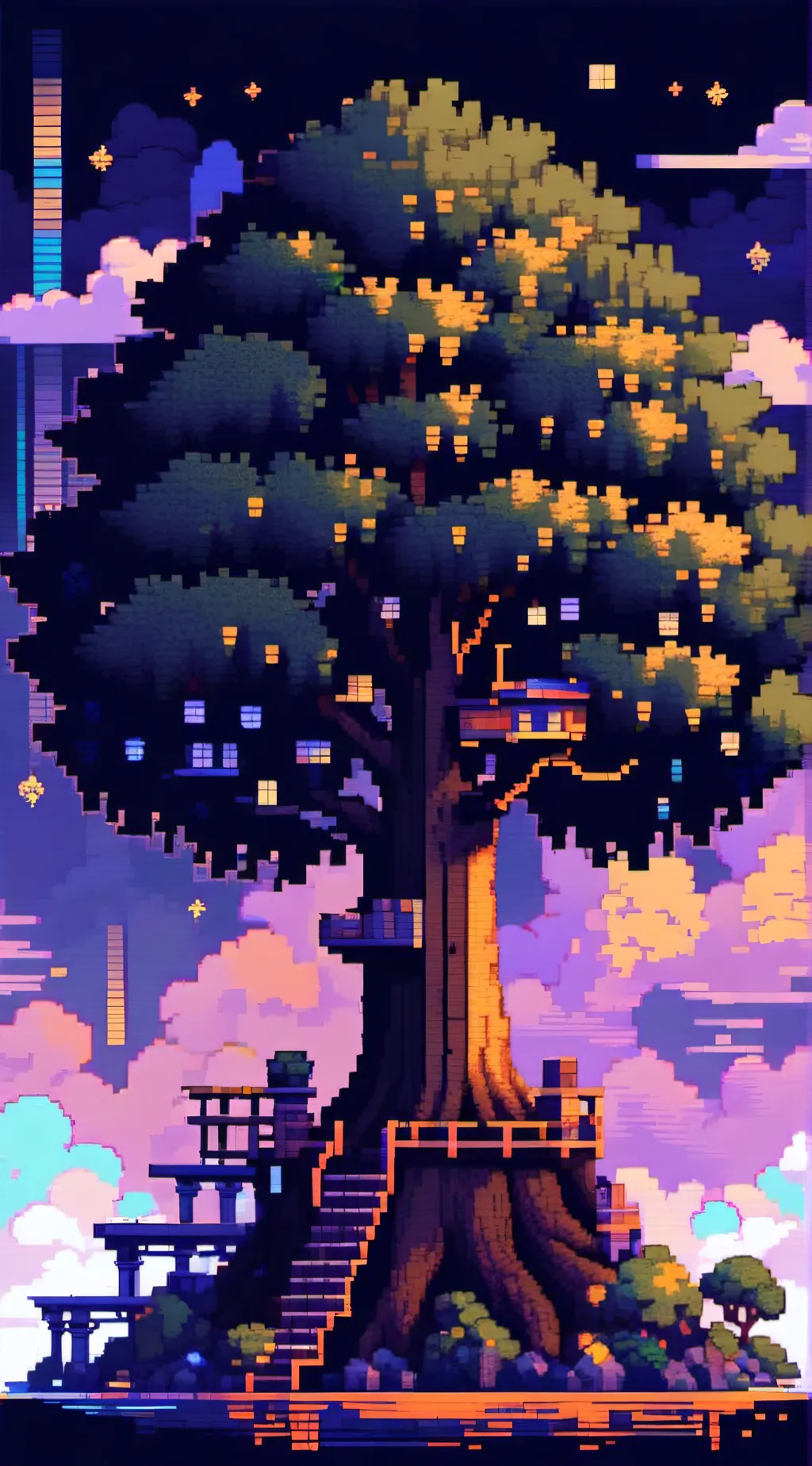 ai character: Minecraft background