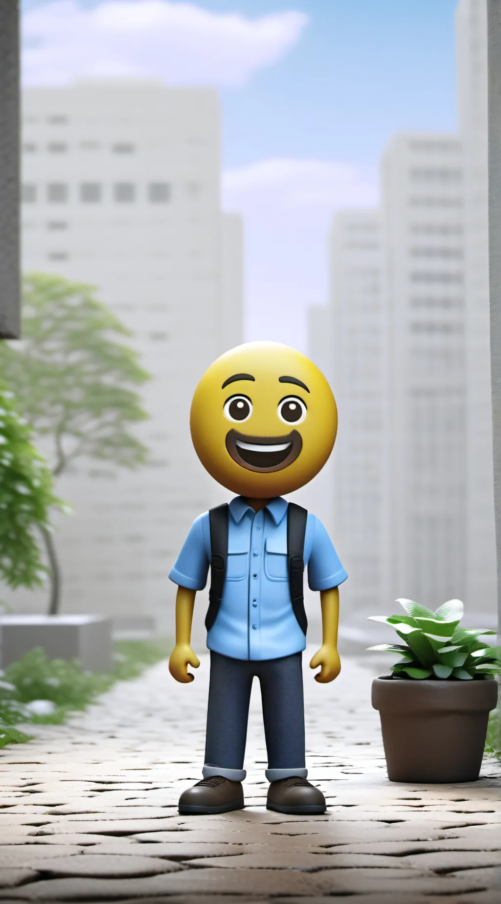 ai character: Mr. Emoji background