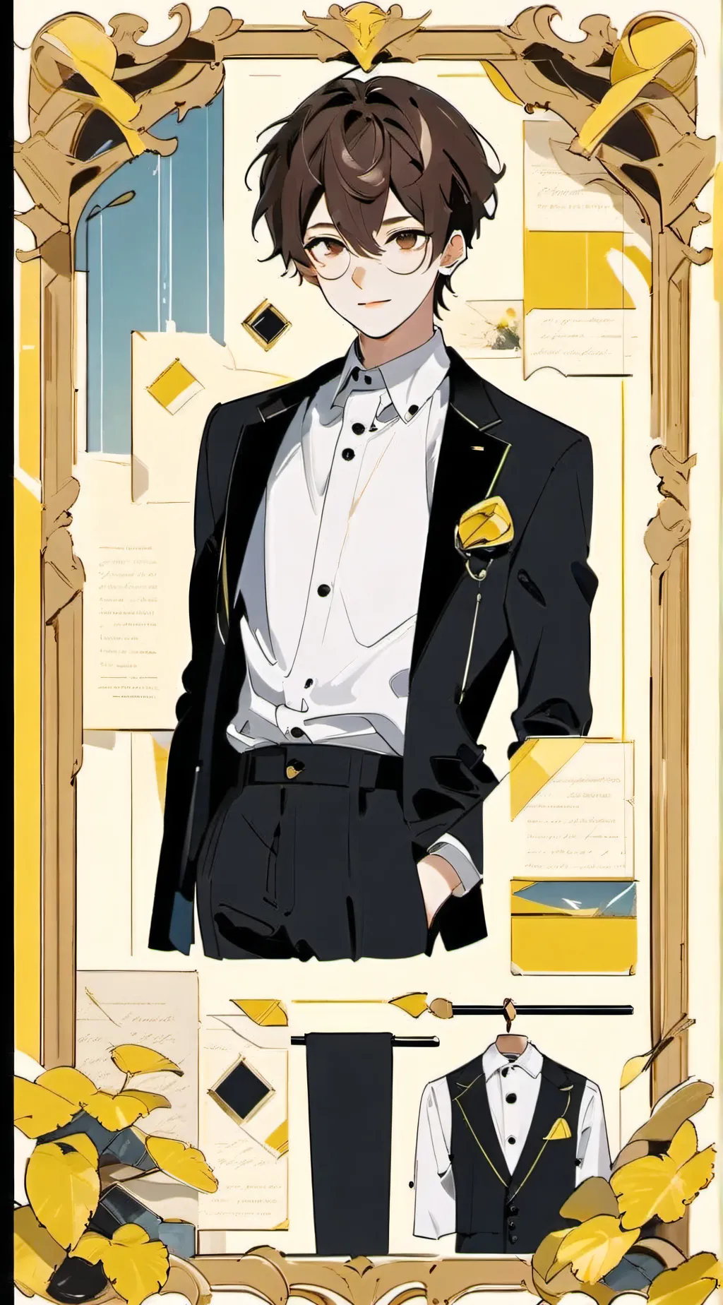 ai character: ✋•Alaron•🕶️BL background