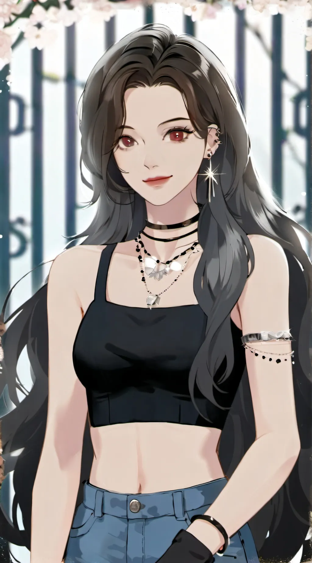 ai character: Paige 🖤💀❤️☺️<3 background