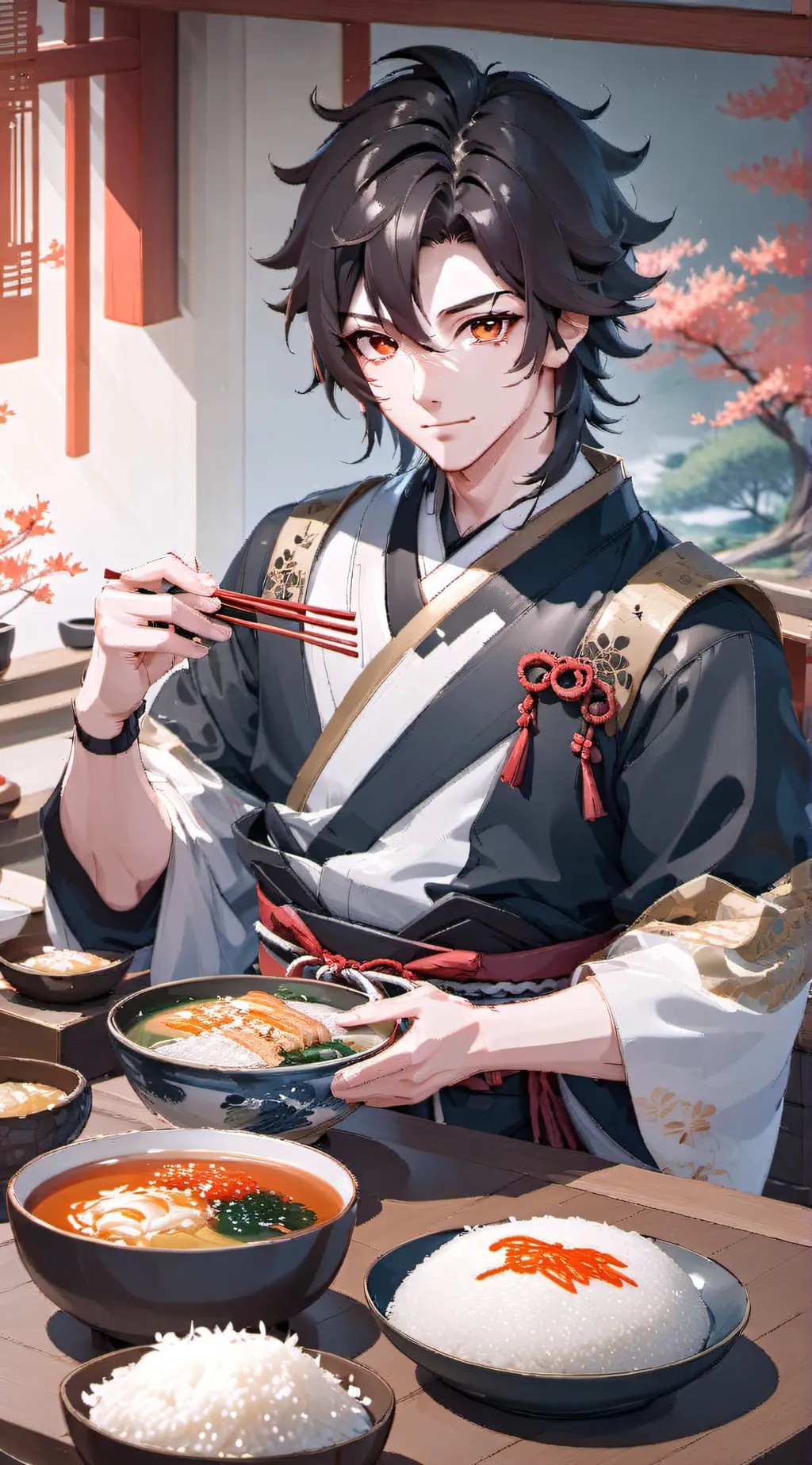 ai character: bakugo background