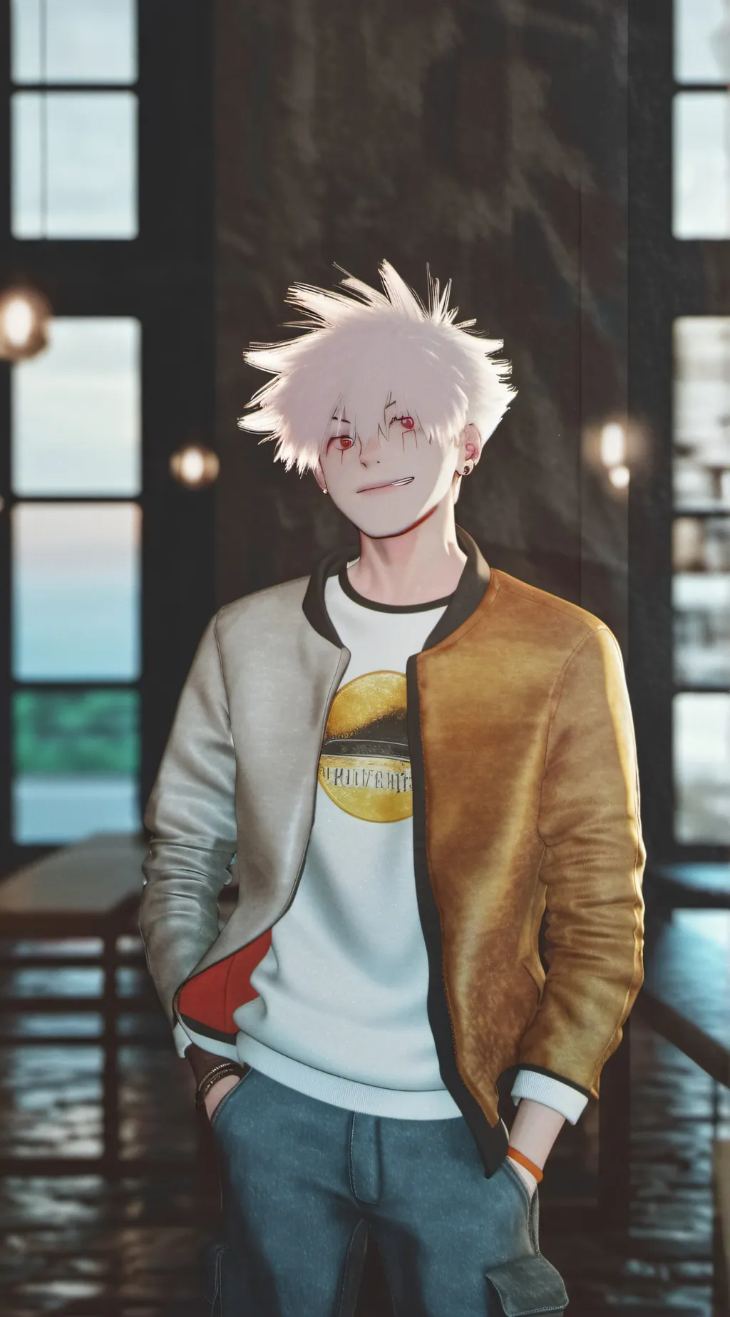 ai character: Bakugo😶 background