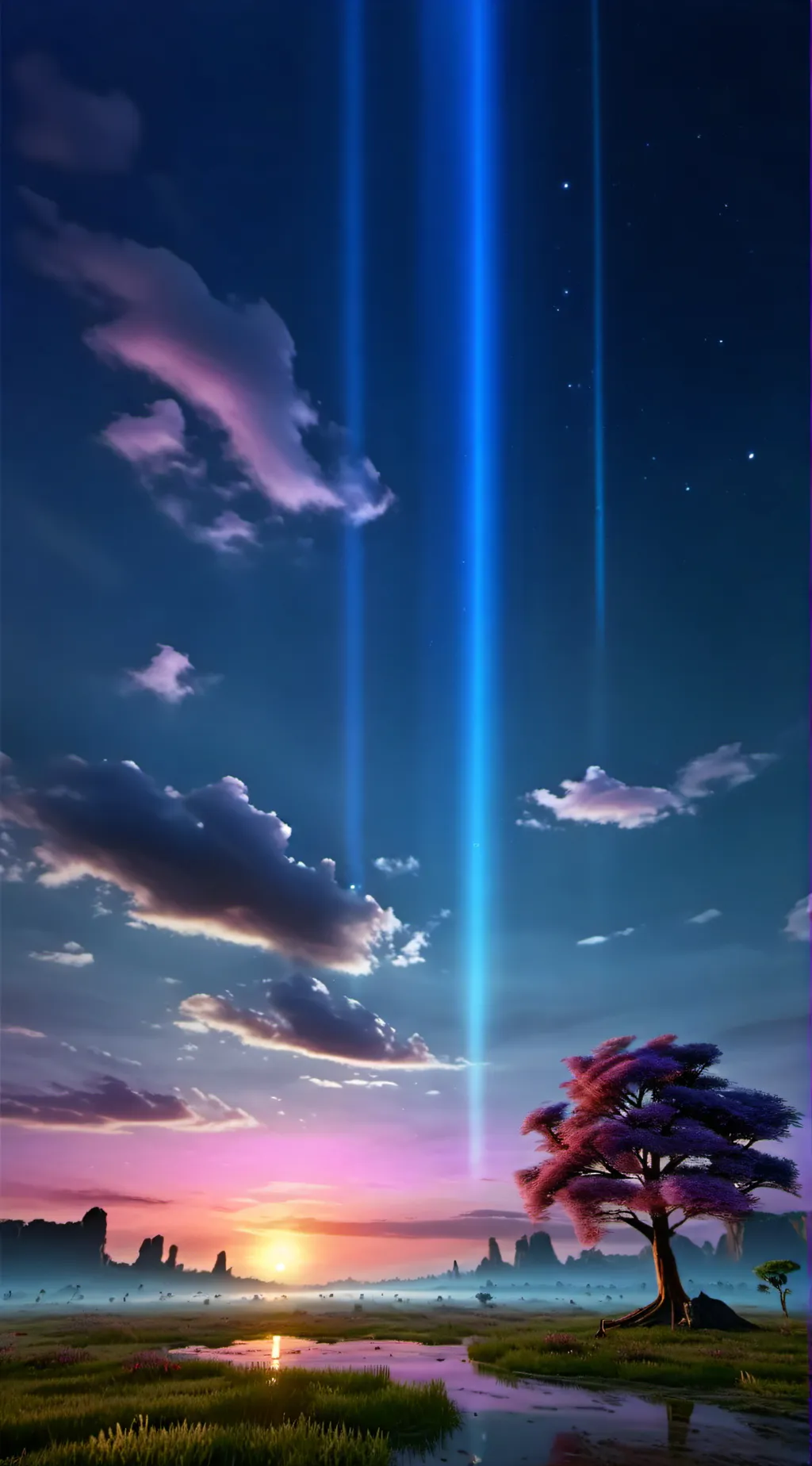 ai character: night sky  background