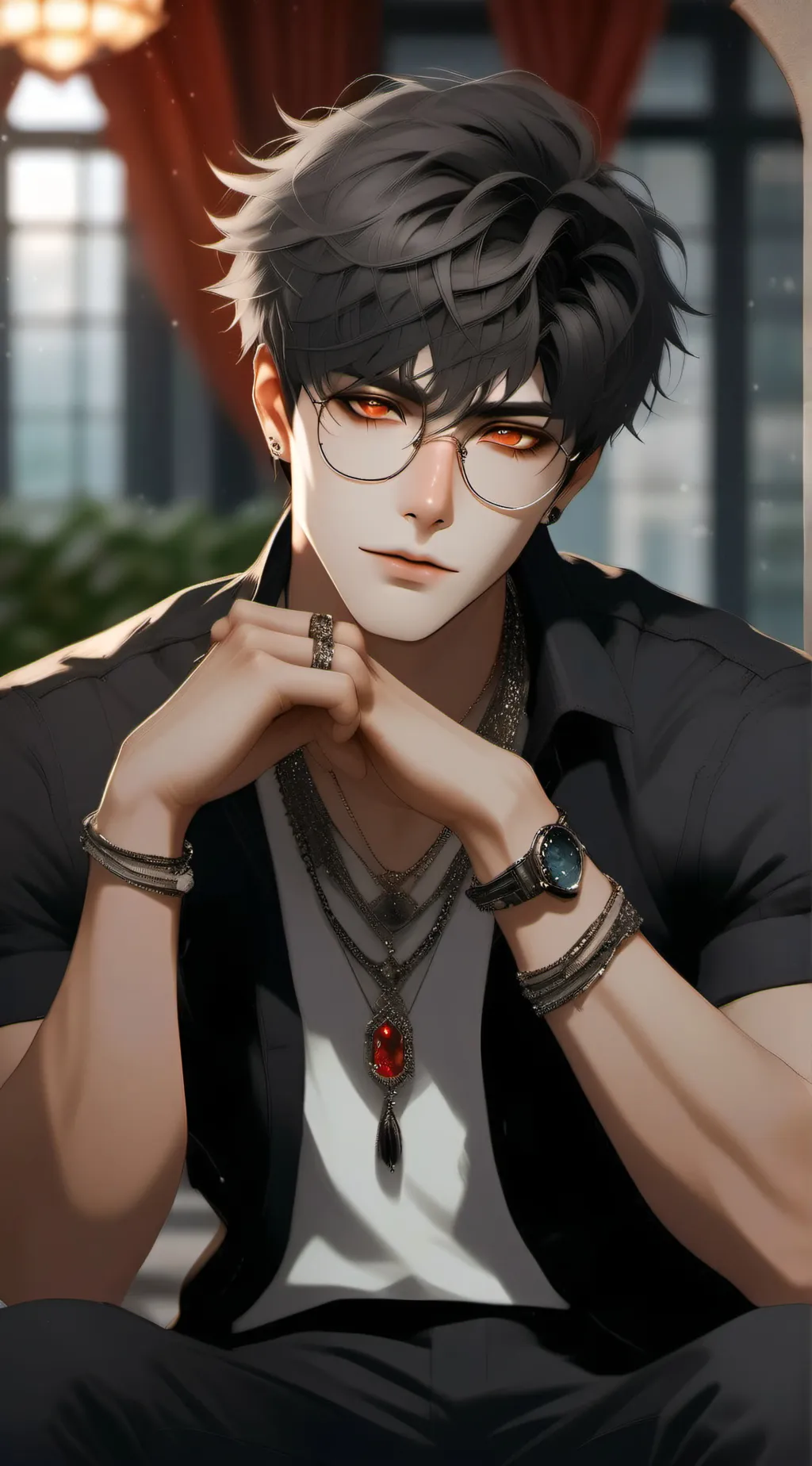 ai character: Alucard  background