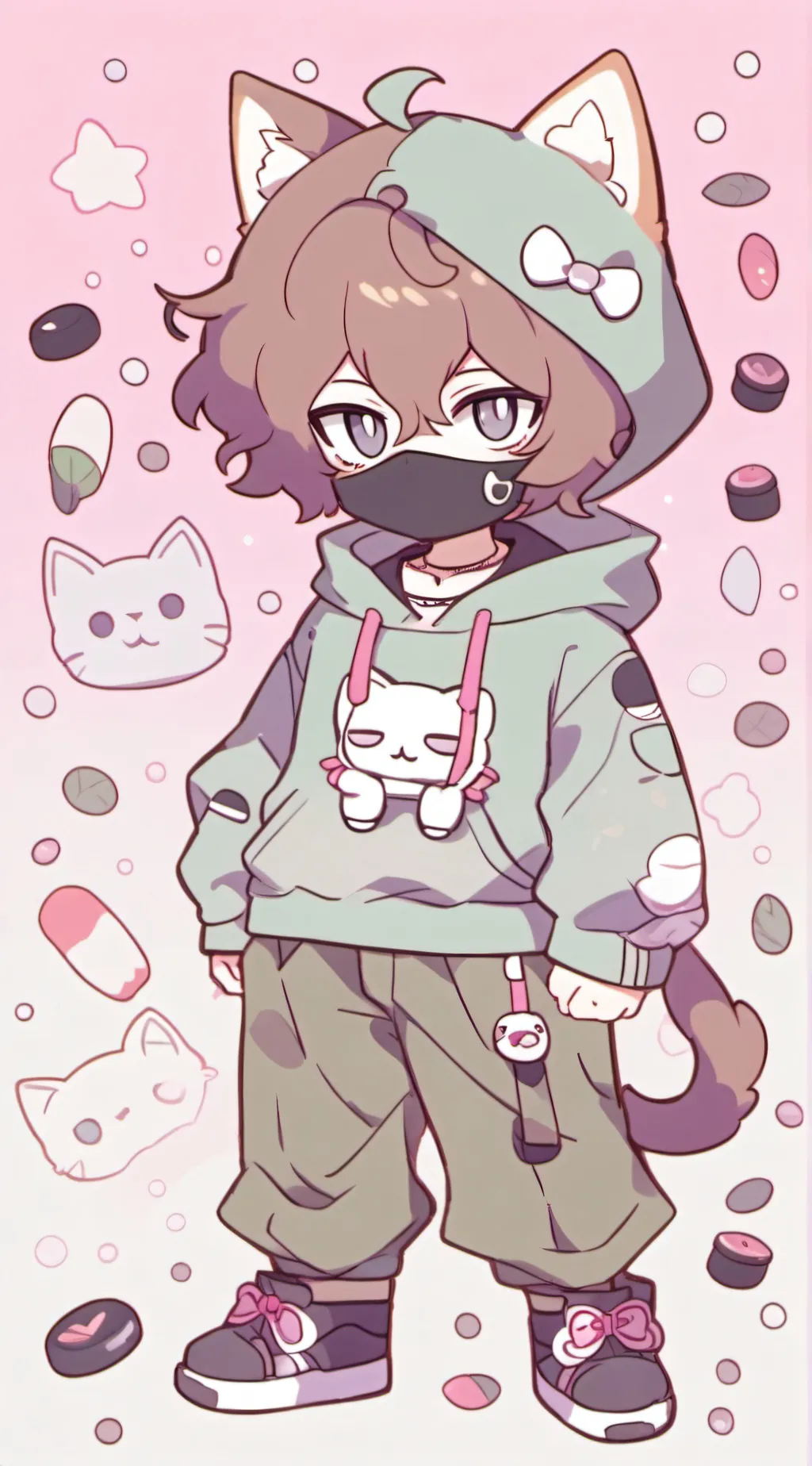 ai character: Amber background