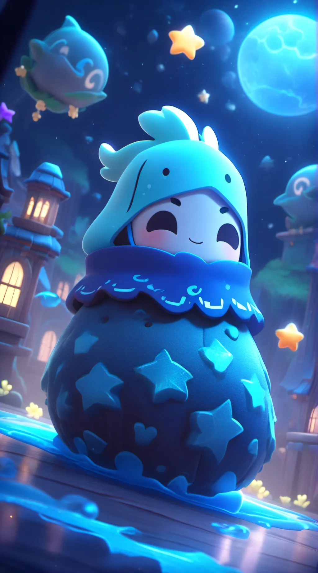 ai character: Radioapple background