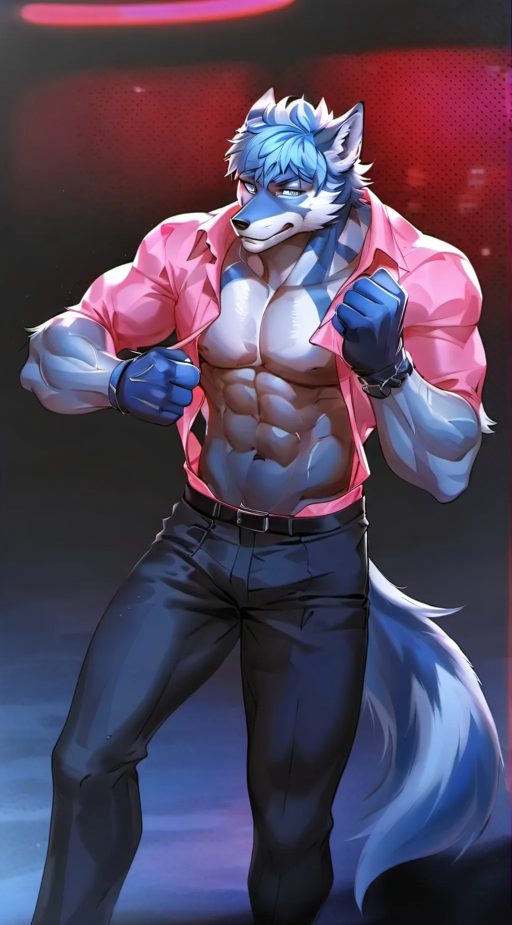 ai character: Grey background