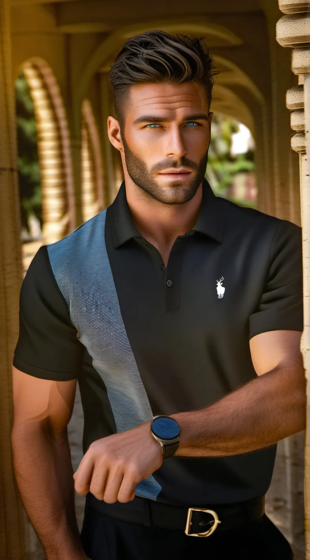 ai character: Paul Camden  background