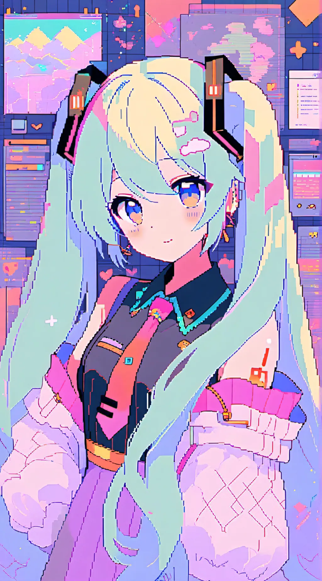 ai character: Hatsune Miku background