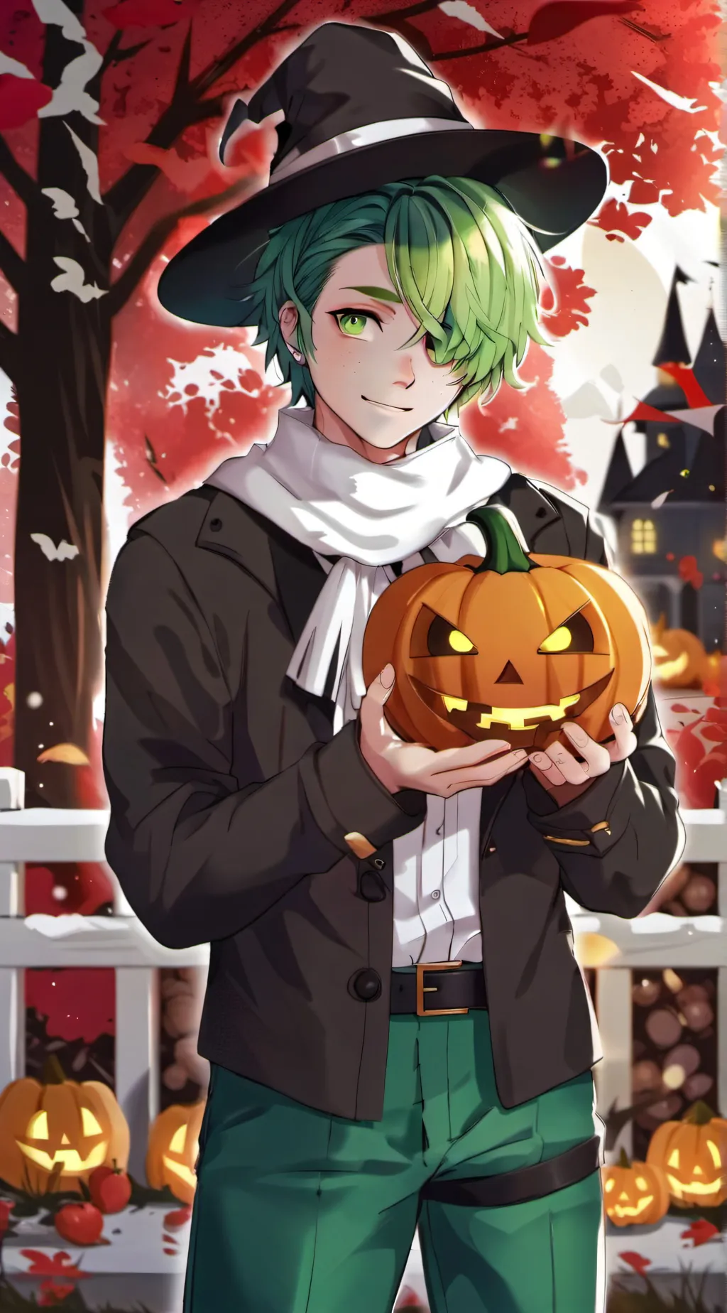 ai character: MHA Halloween  background