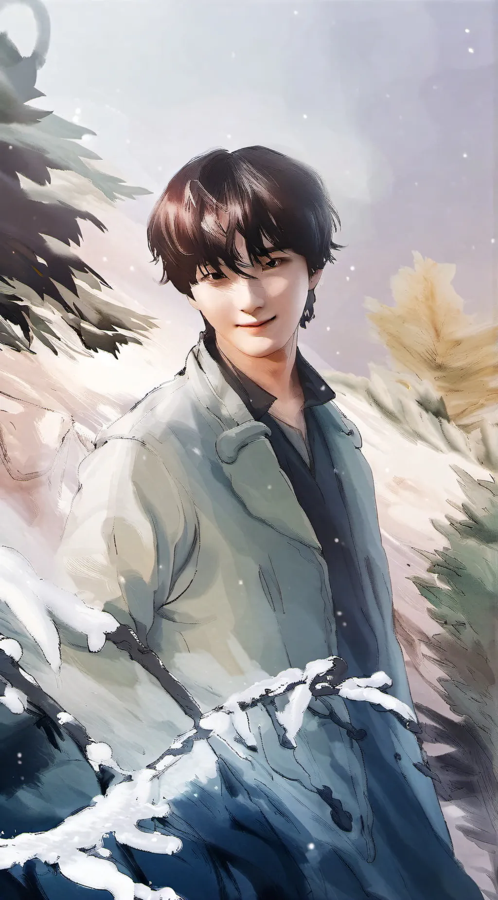 ai character: ENHYPEN  background