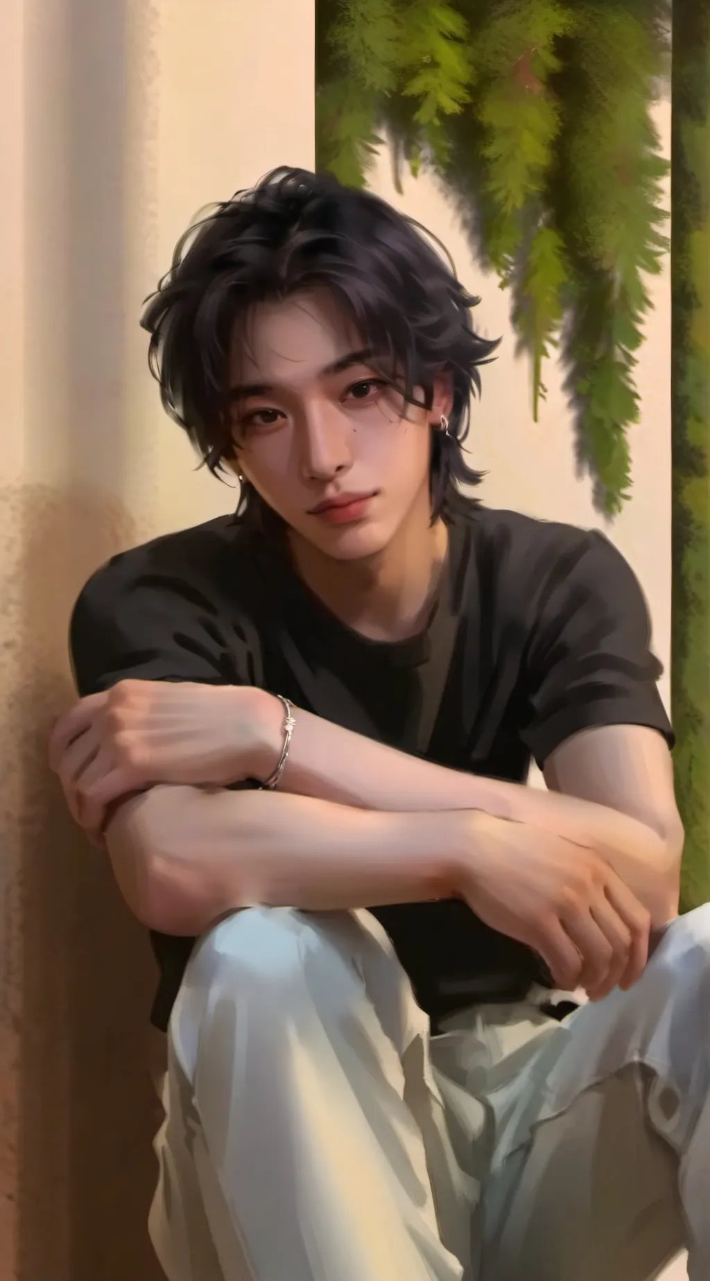 ai character: Hyunjin  background