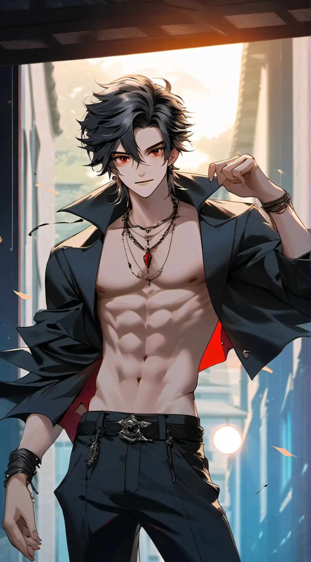 ai character: Arron korotoshino background