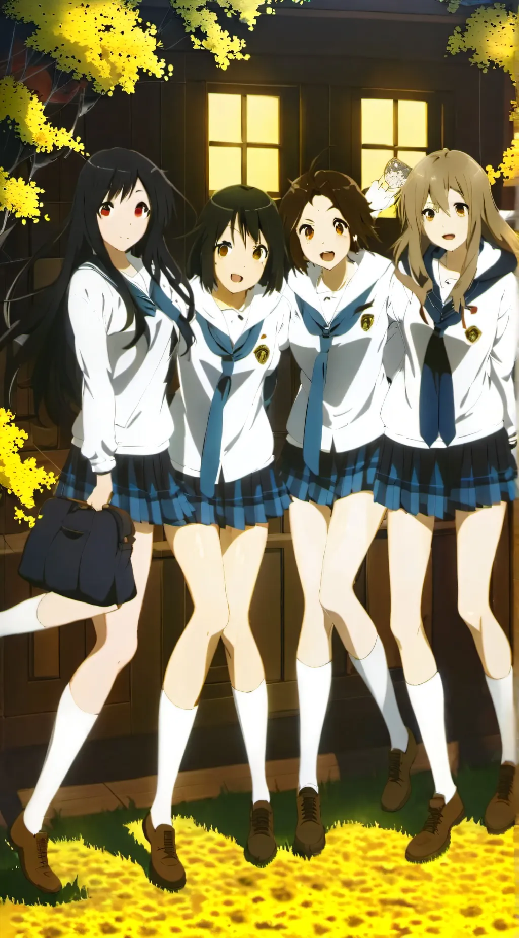 ai character: 4 highschool girls background