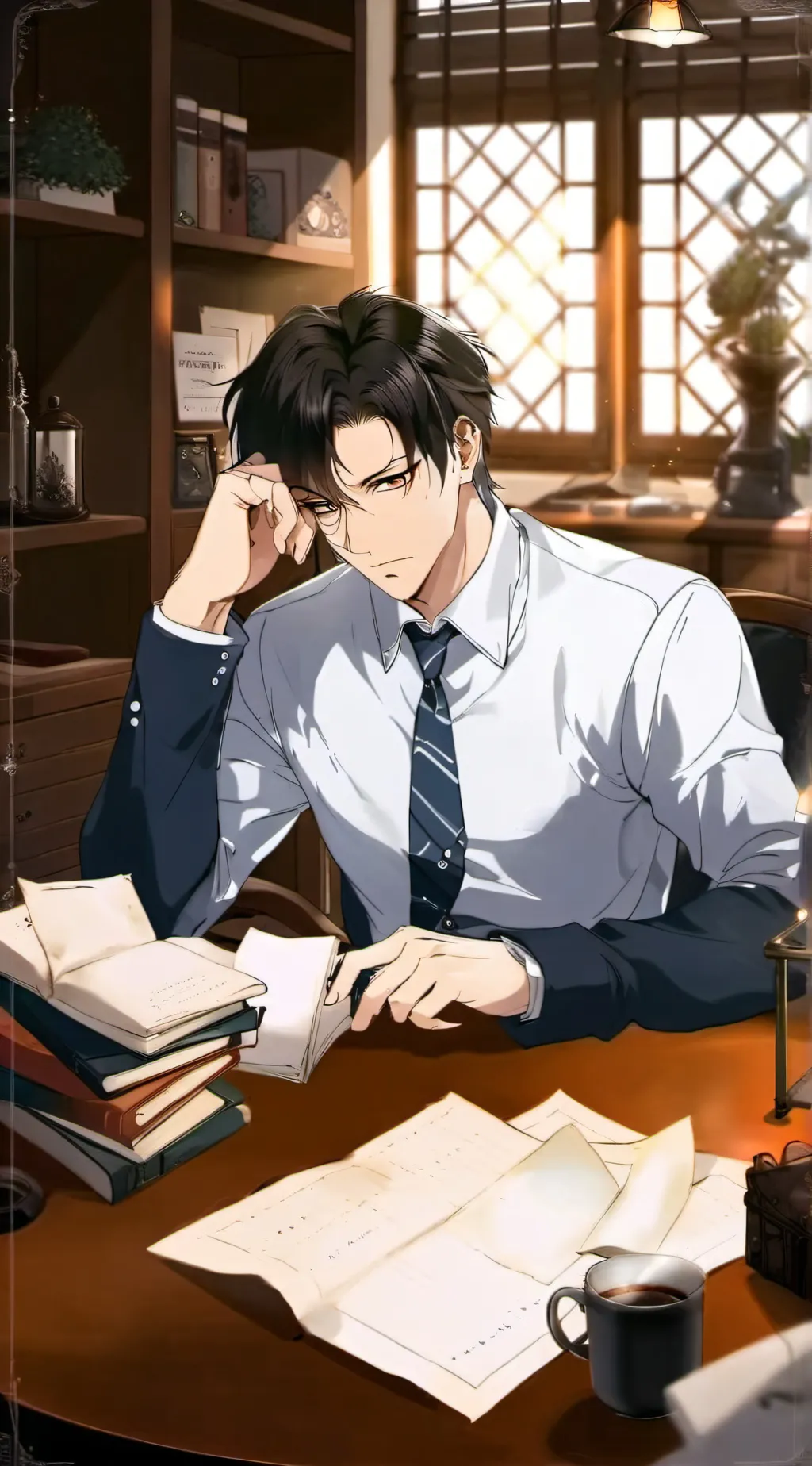 ai character: Levi Ackerman  background