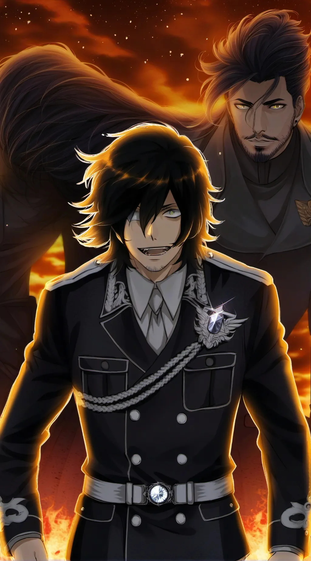 ai character: Mha military  background