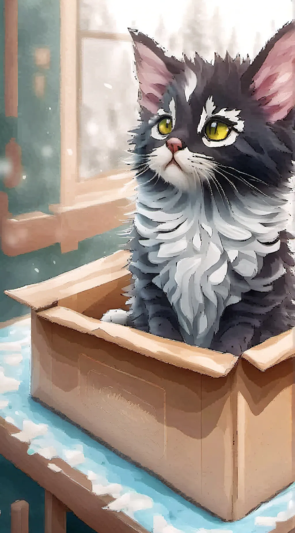 ai character: Ethan cat background