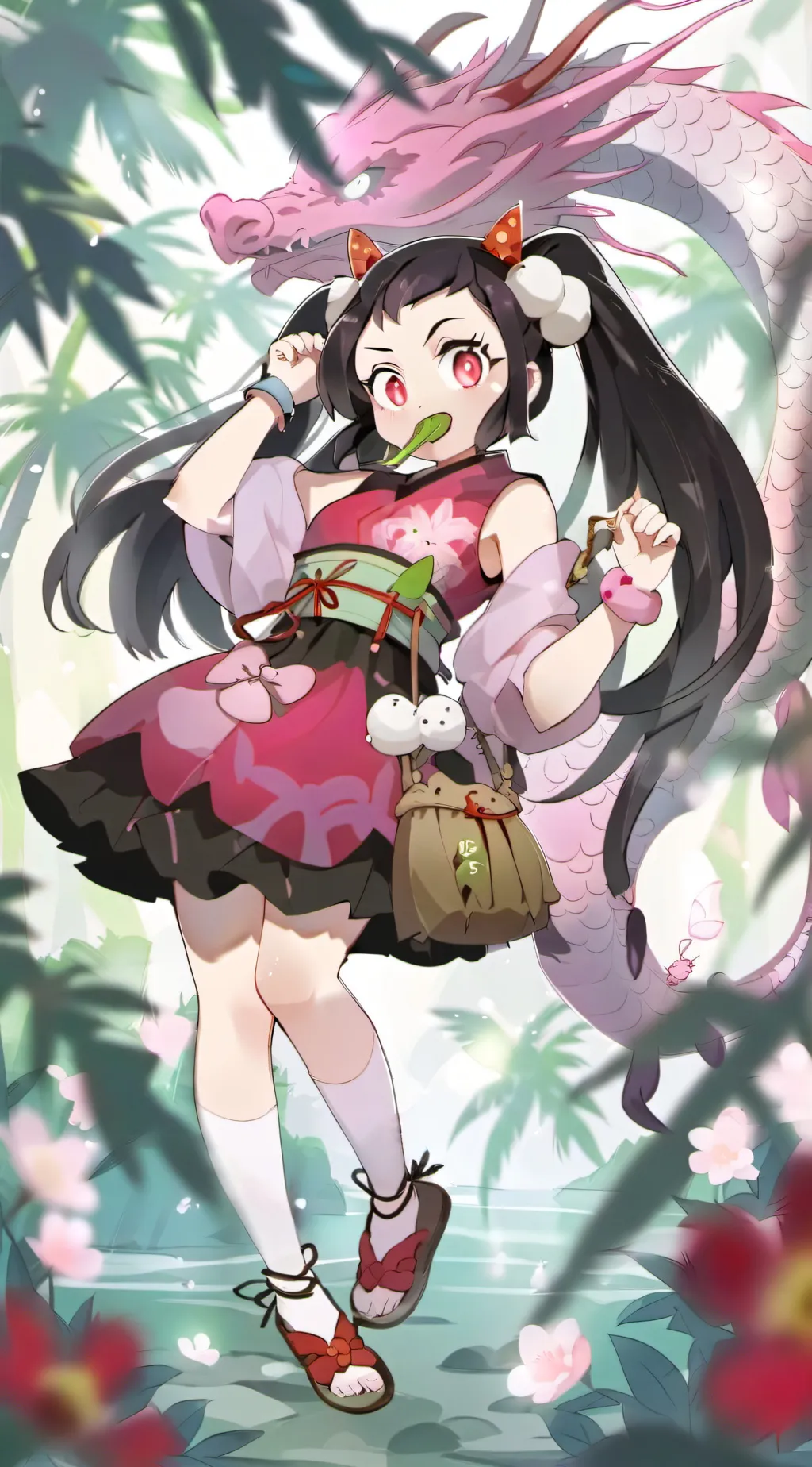 ai character: ! ★Nezuko★!  background