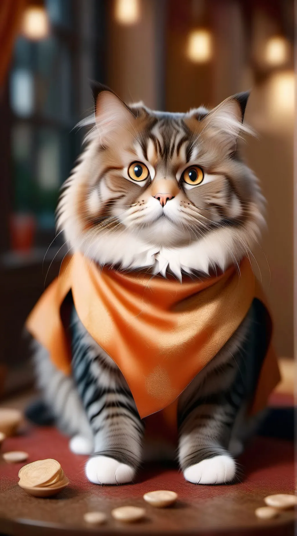 ai character: fat cat background