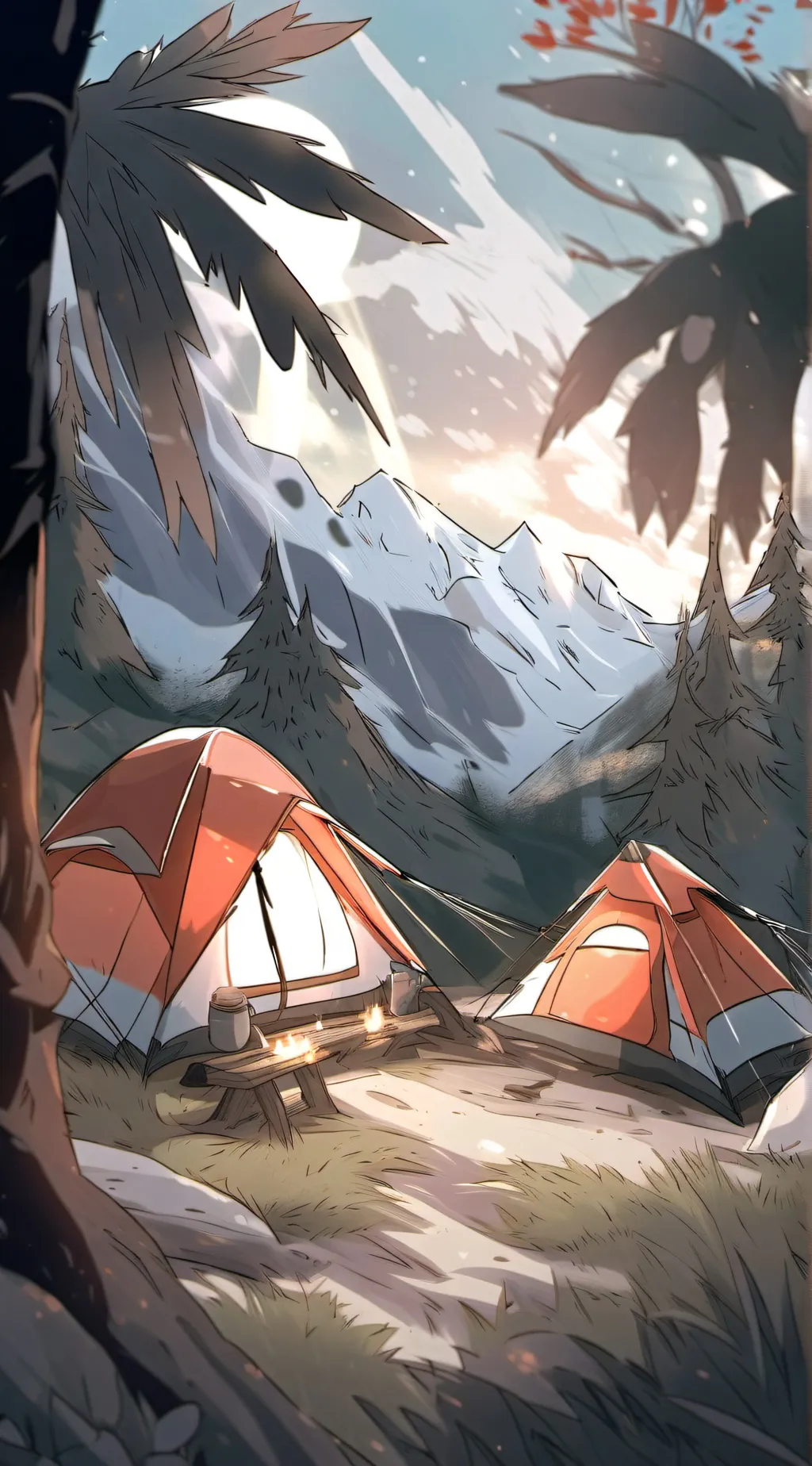 ai character: Camping background