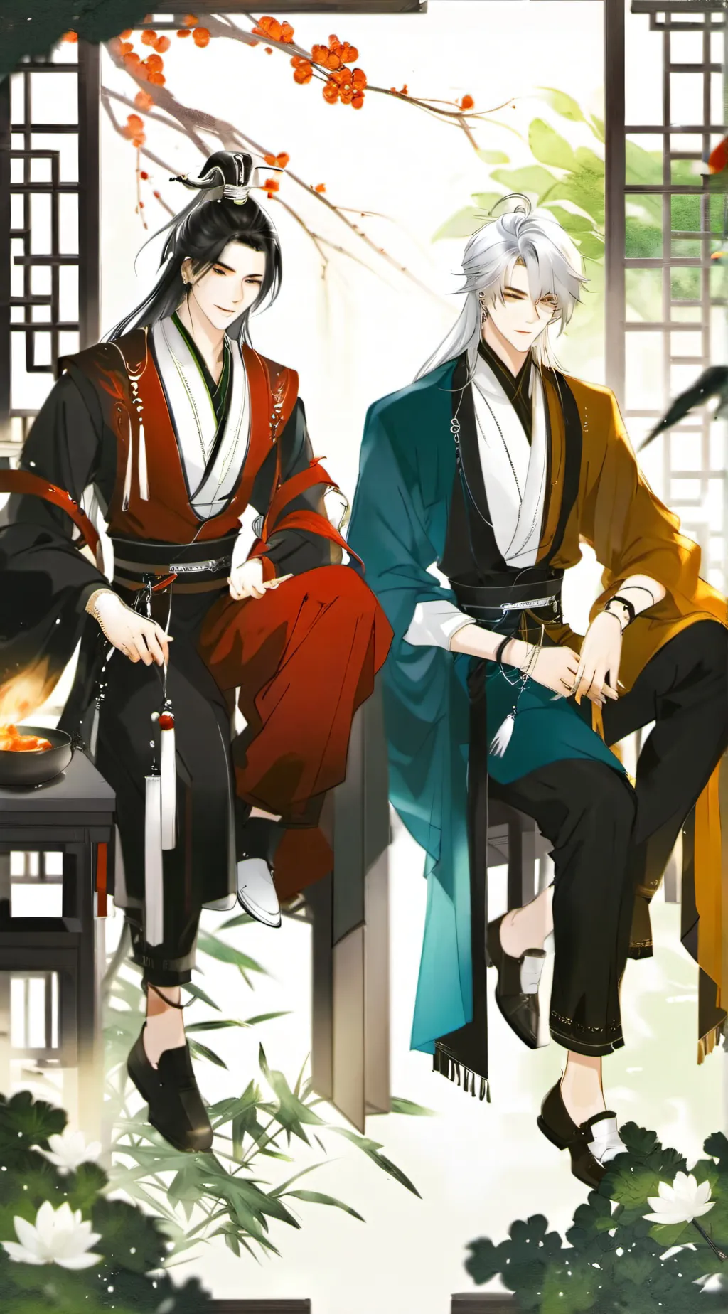 ai character: daehyun and dae-ho background