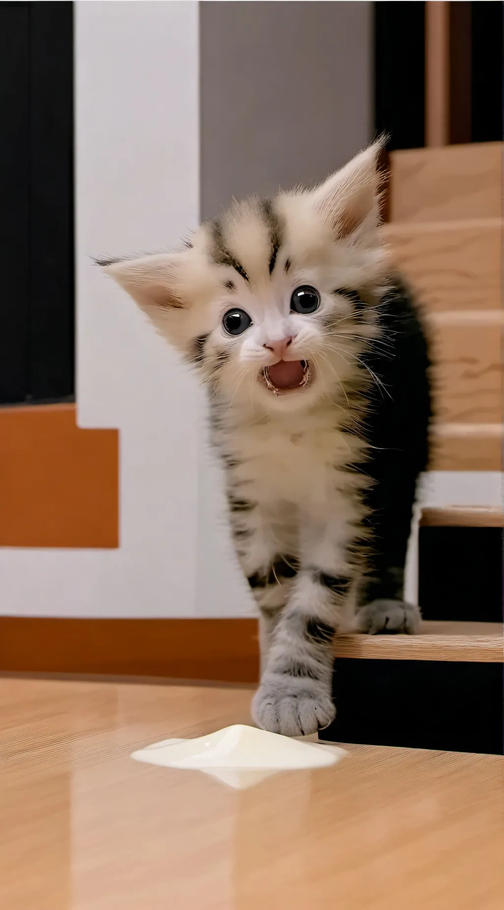 ai character: Ugly kitten background