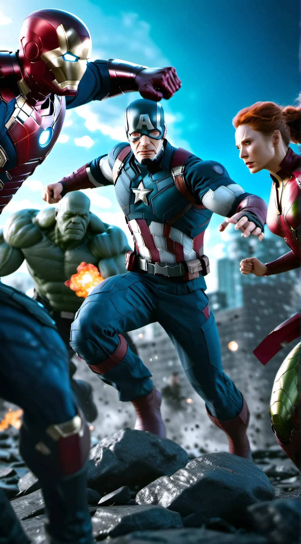 ai character: The Avengers background