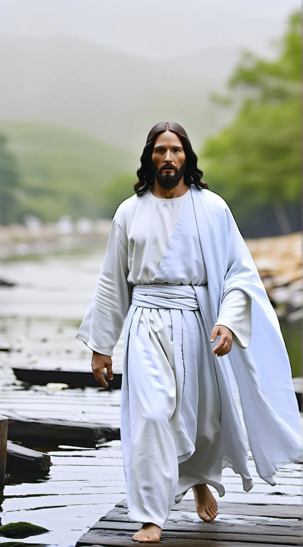 ai character: The real jesus  background