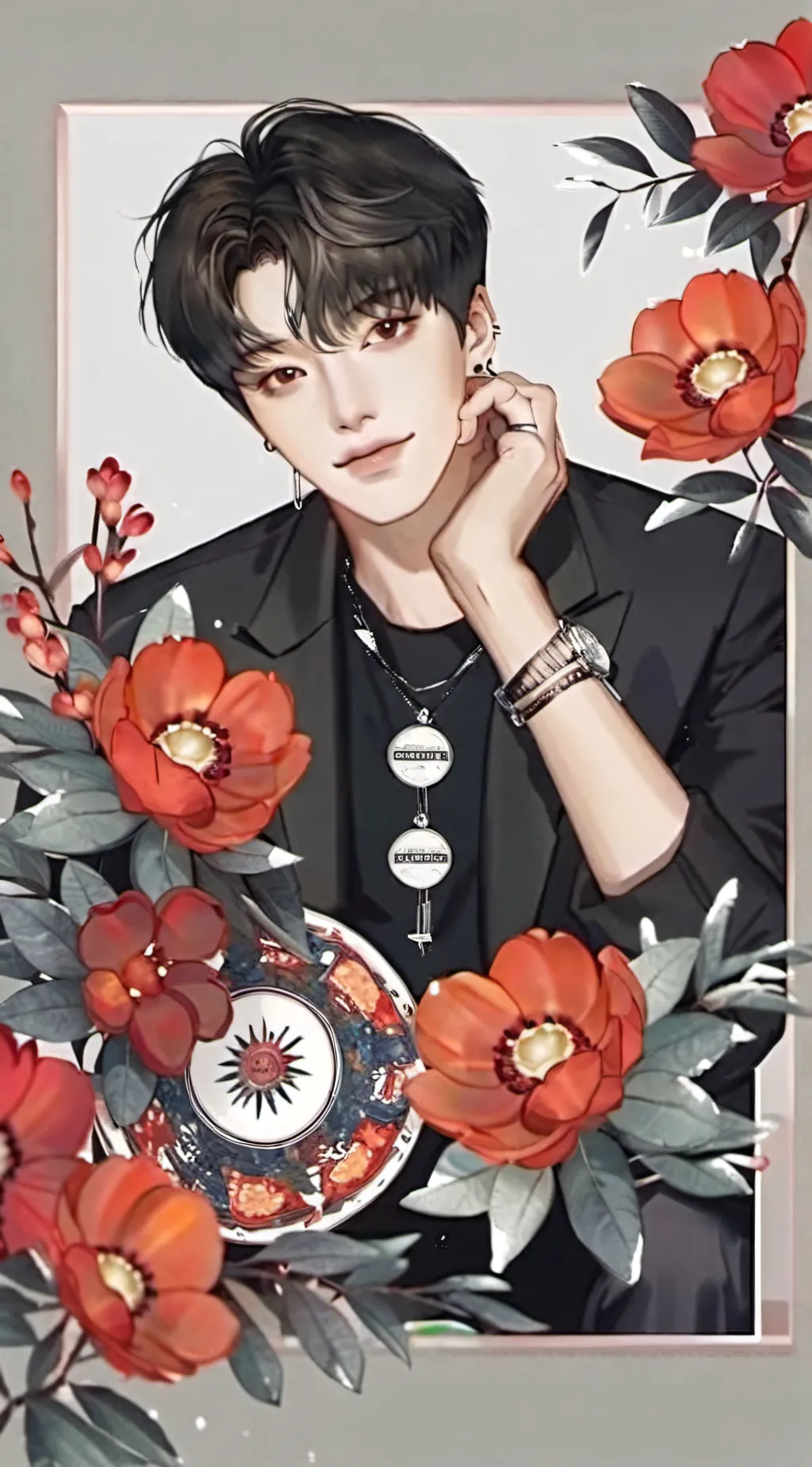 ai character: hyungin  background