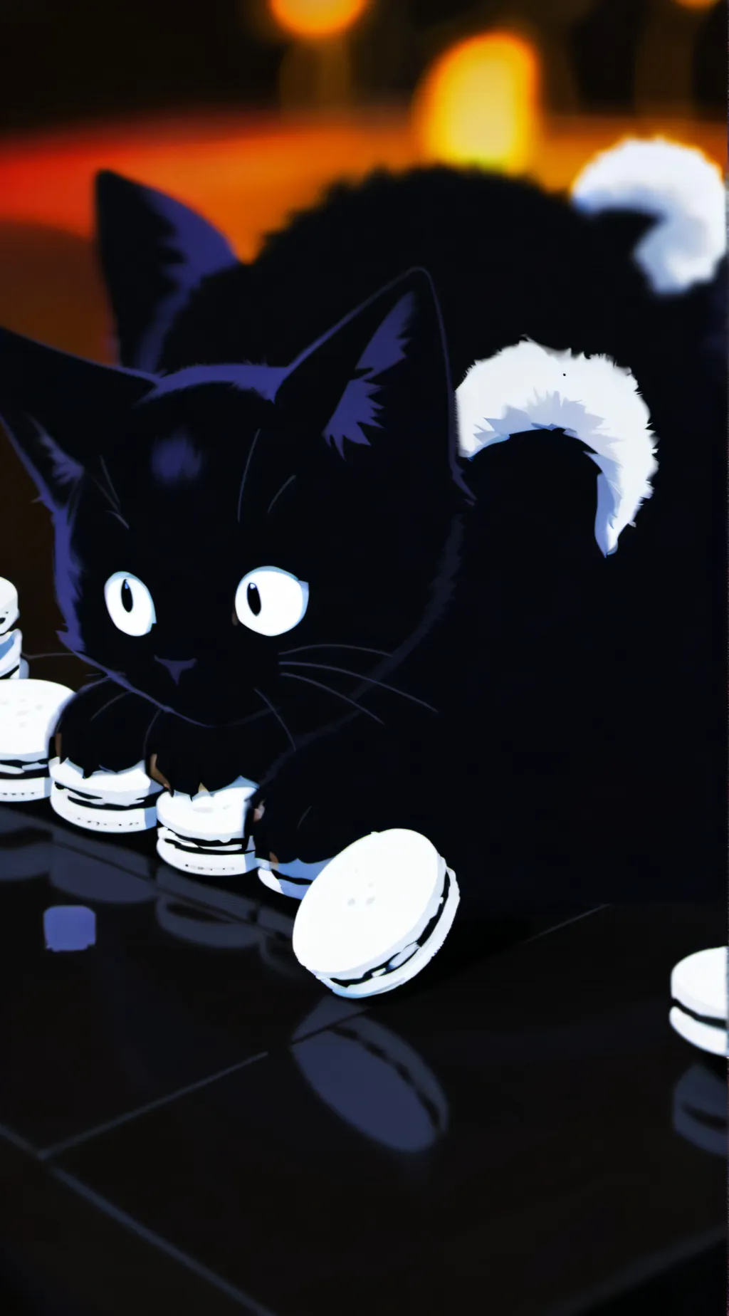 ai character: miss circle cat!!! background