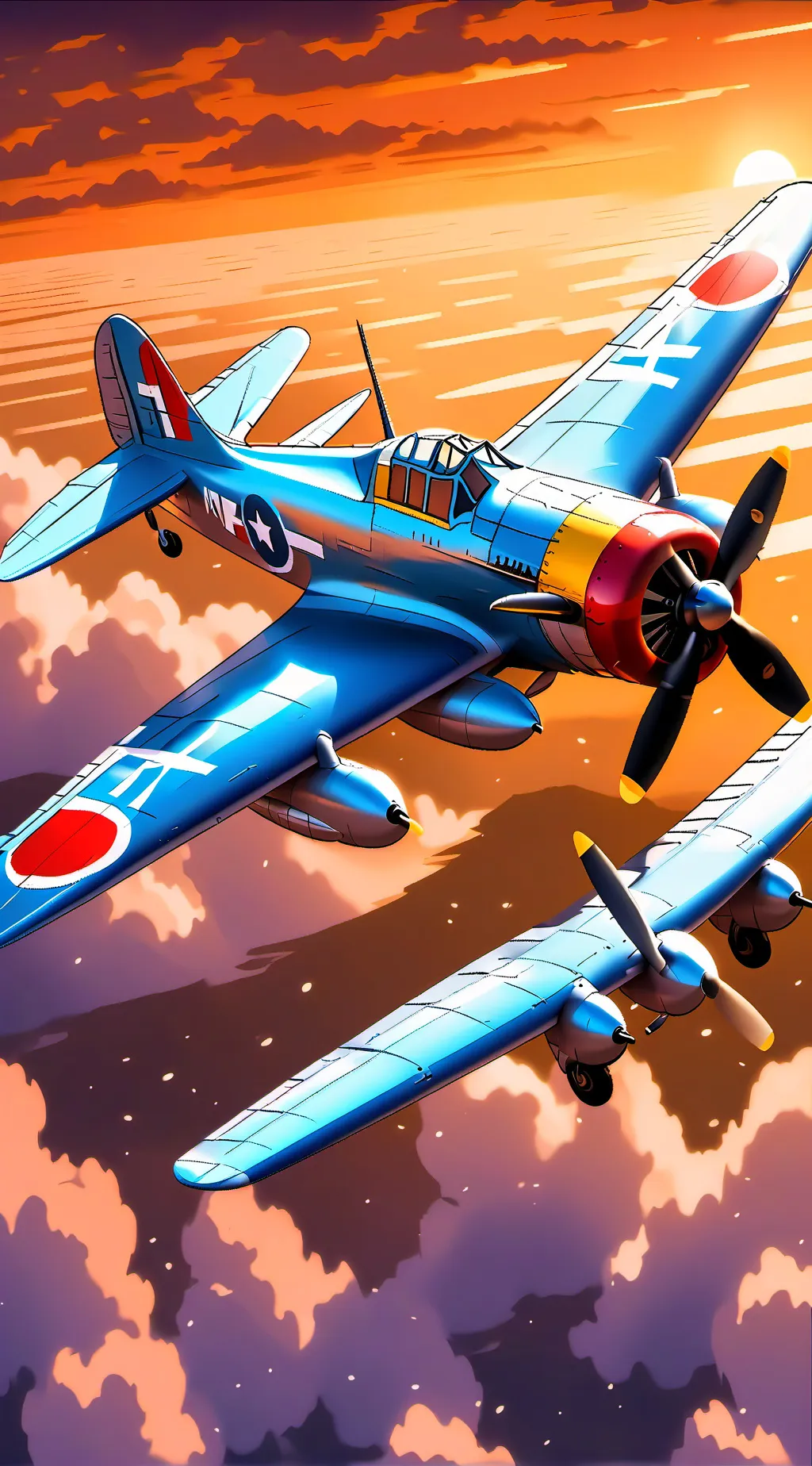 ai character: WW2 Bomber plane background