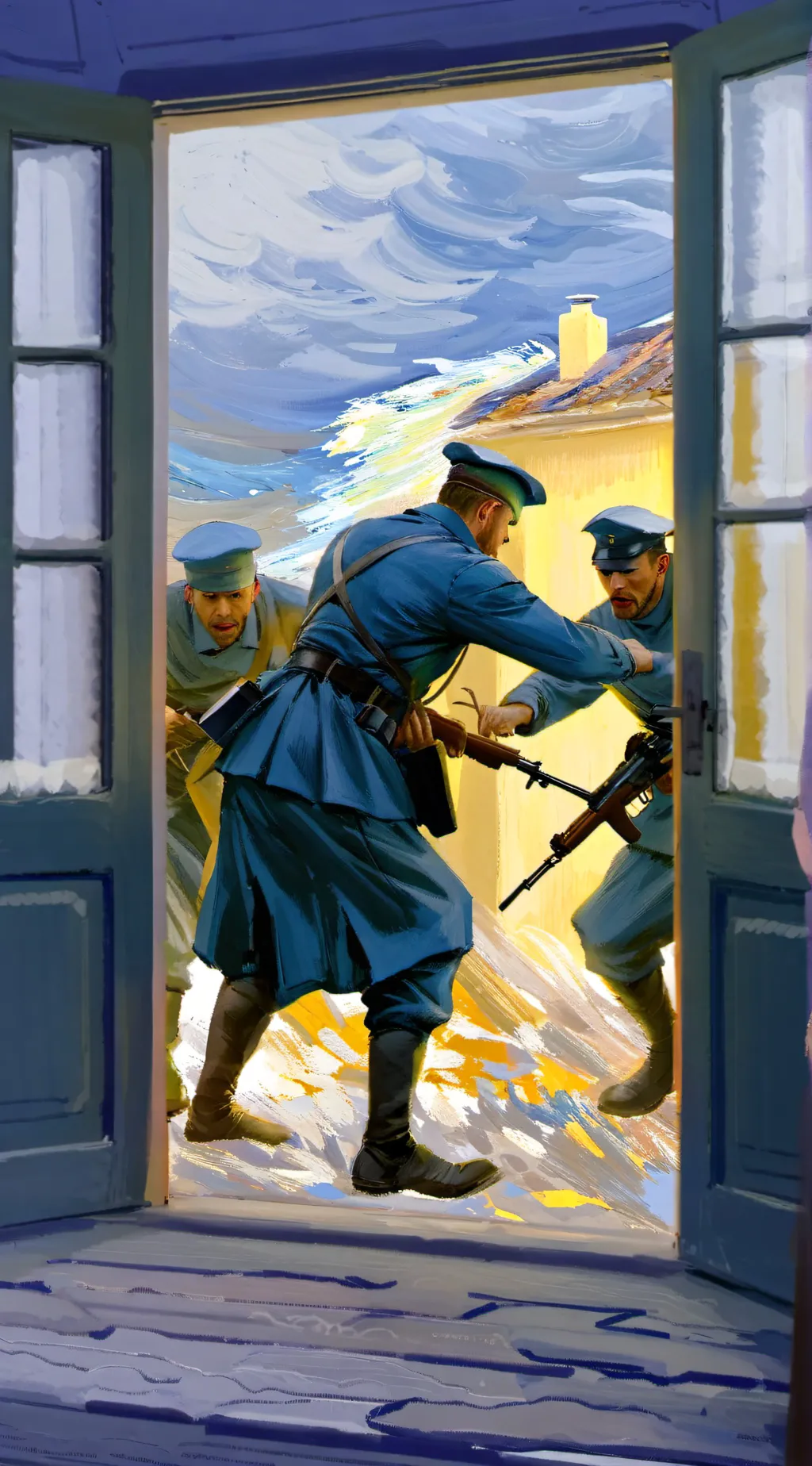 ai character: Three Soldiers background