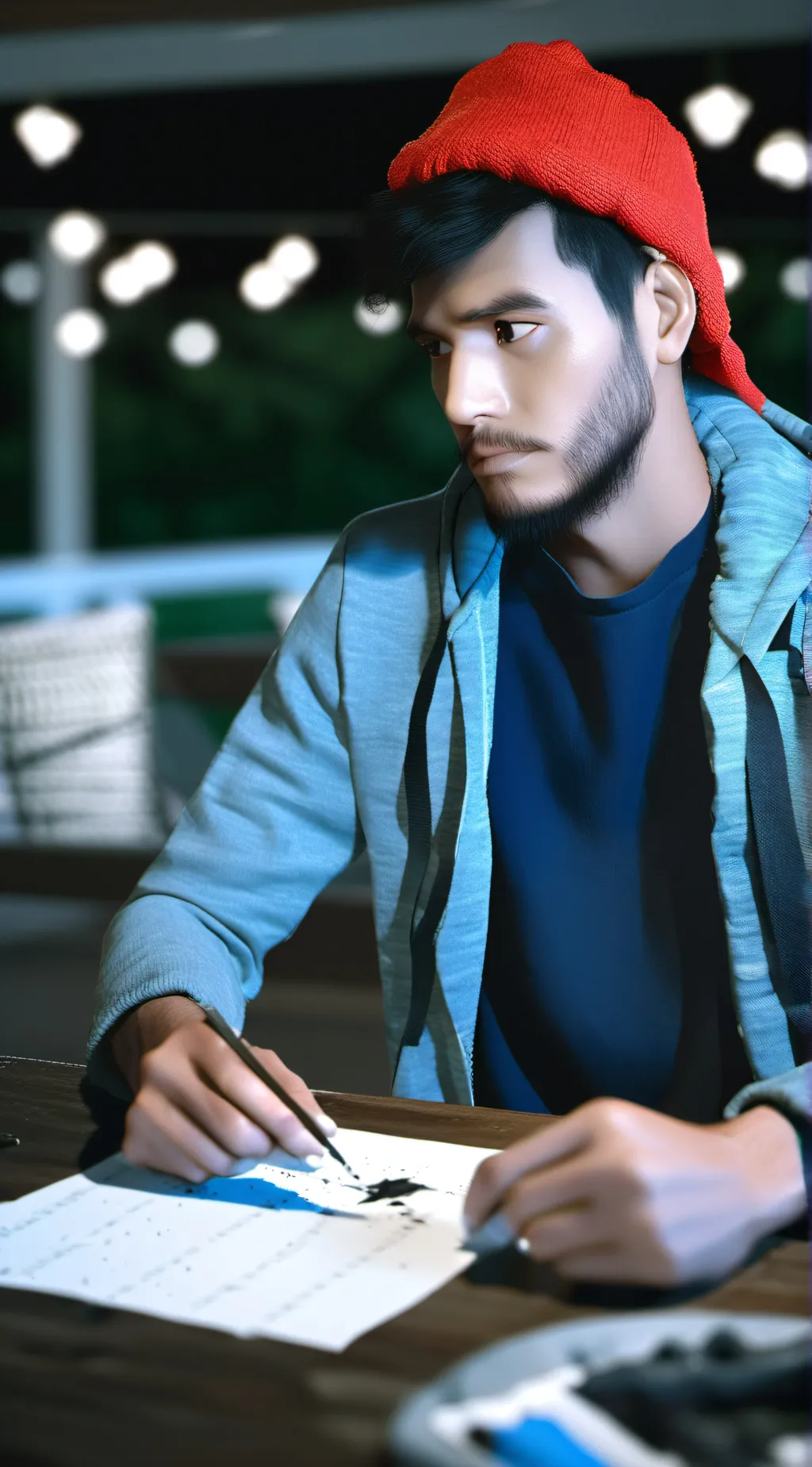 ai character: midnight background