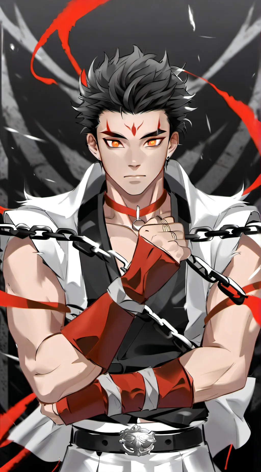 ai character: gyomei himajima  background