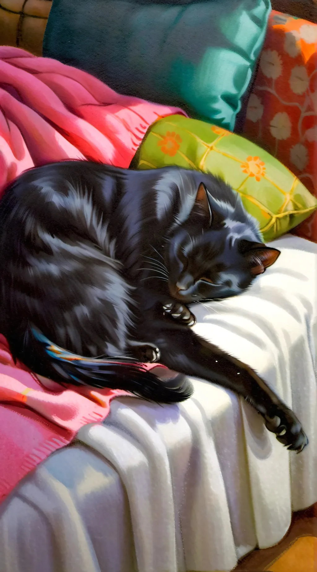 ai character: Black cat background