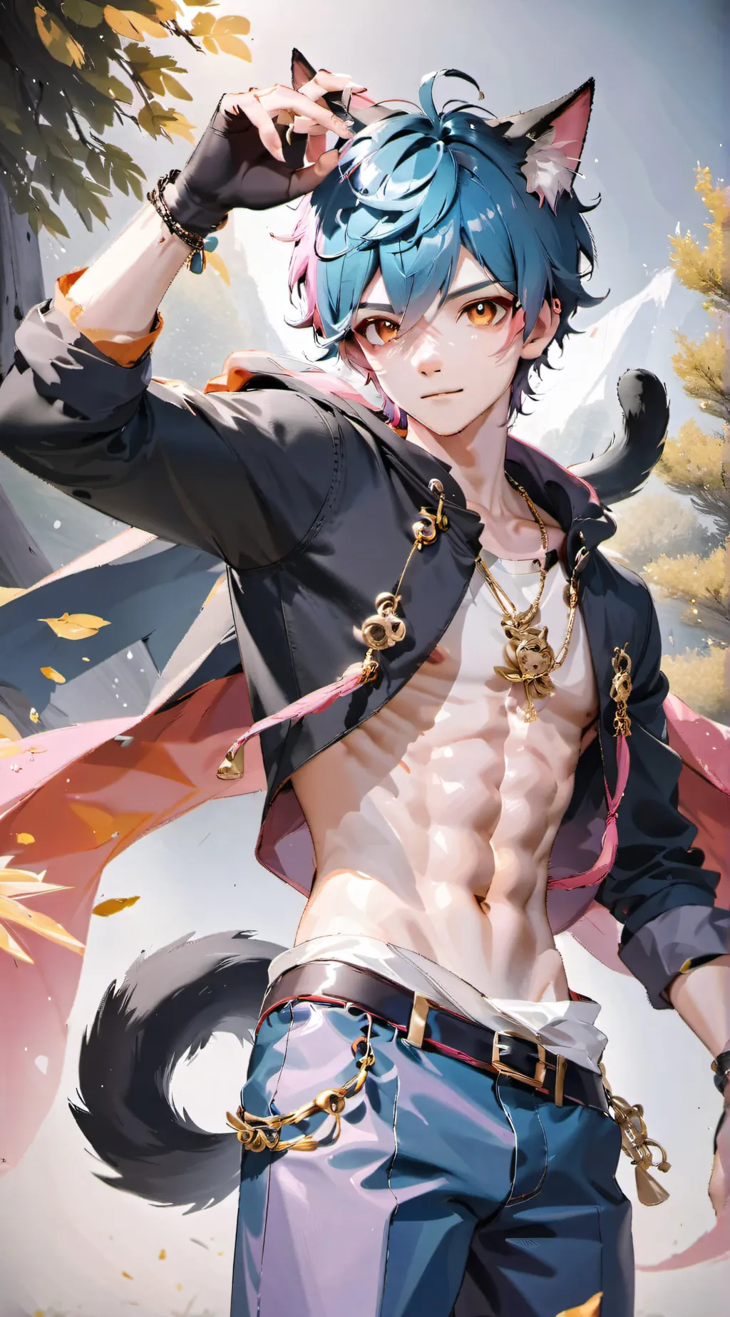 ai character: Sparkle background