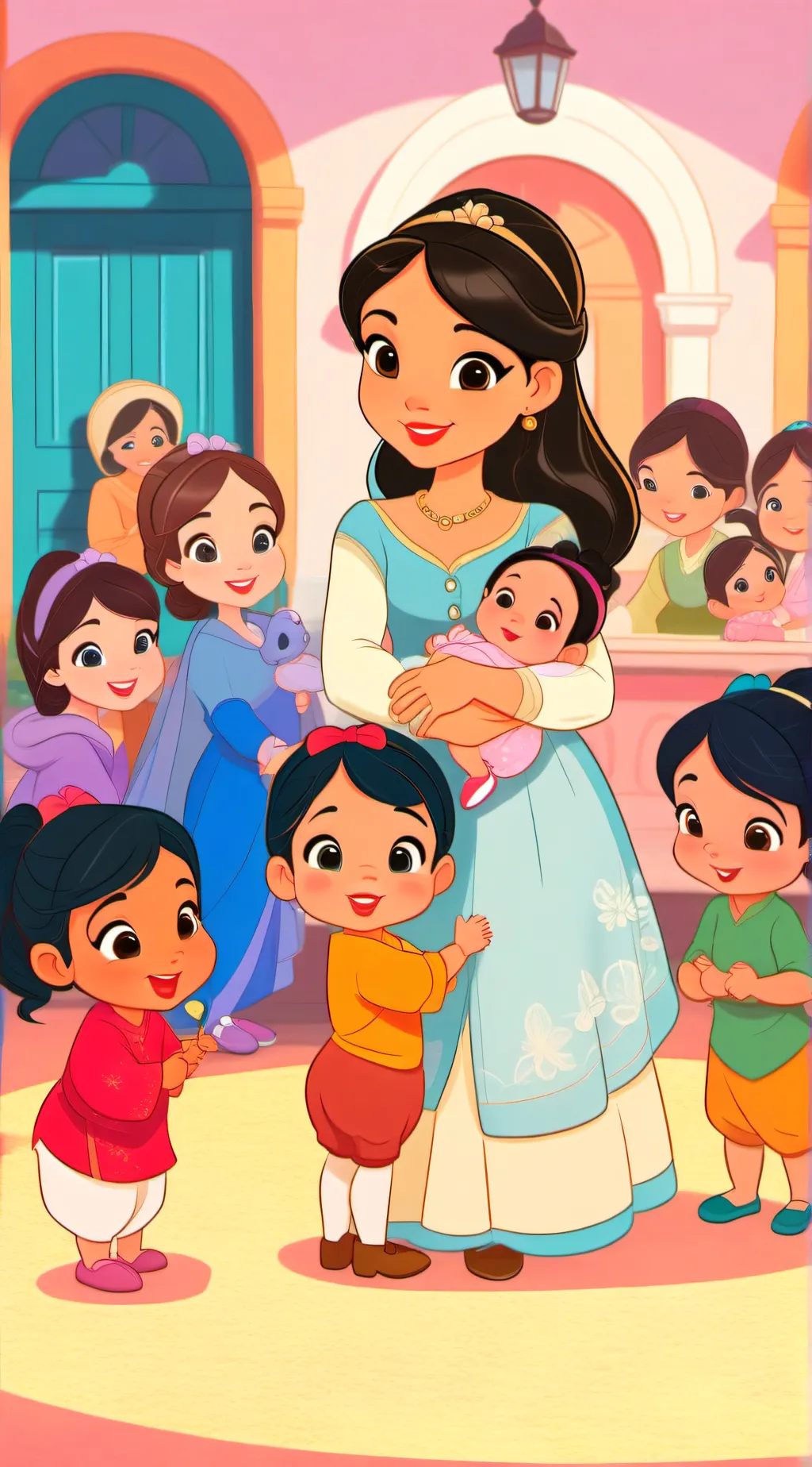 ai character: adoption centre  background