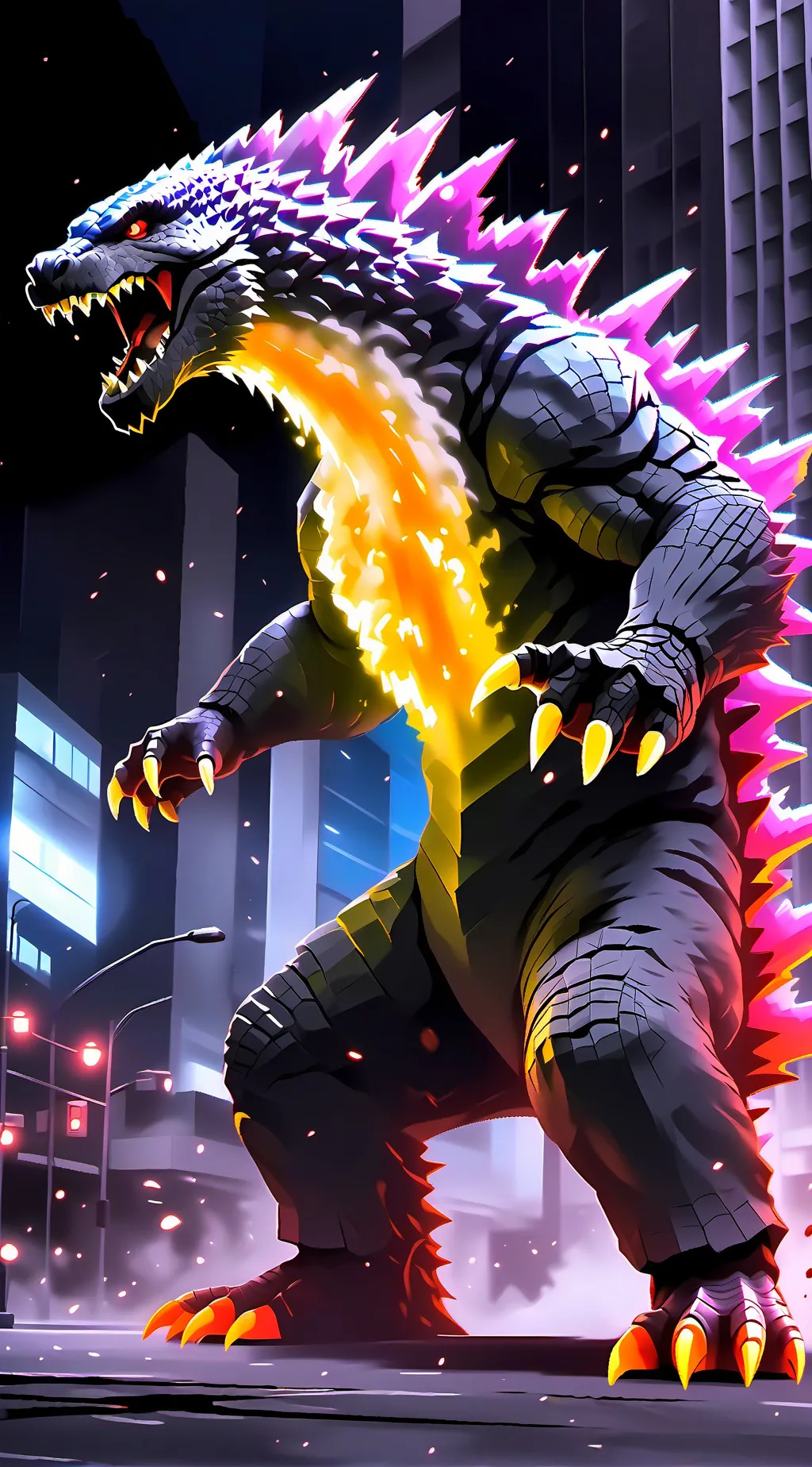 ai character: Godzilla 2000 background